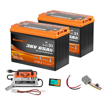 36v 130ah Lithium Golf Cart Battery Conversion Kit - 2 Batteries